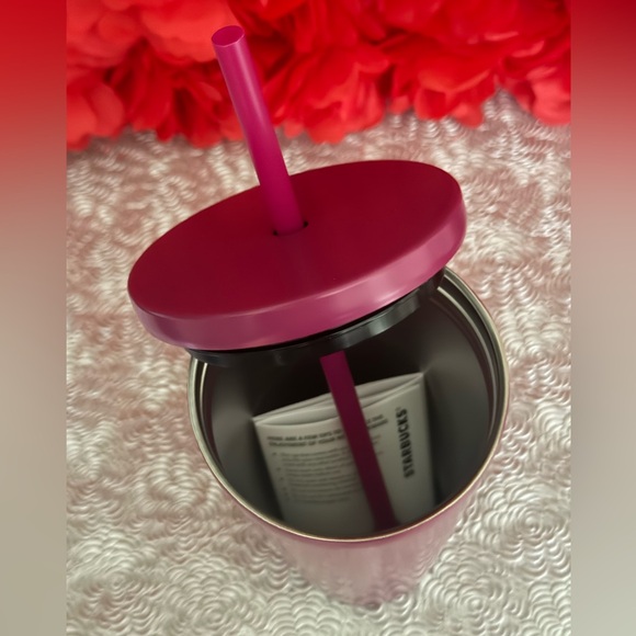 NWT💗💜RARE🩶Starbucks Europe🇬🇧Matte Magenta Stainless Steel Grande Tumbler - Picture 3 of 7